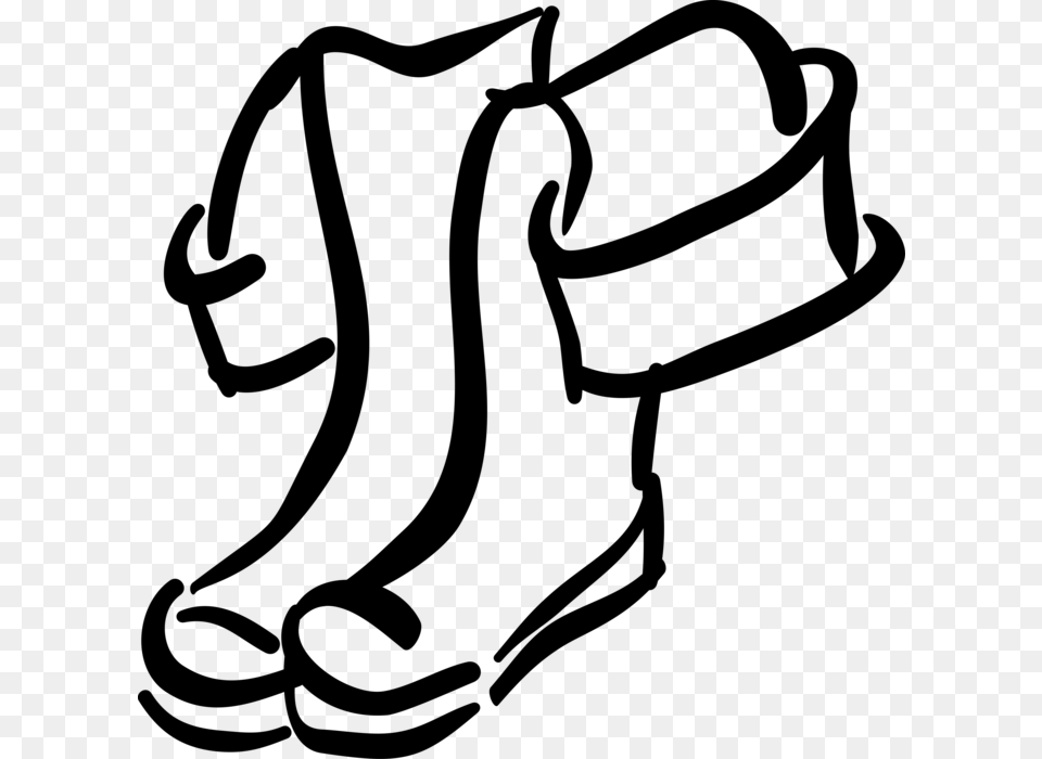 Firefighter Rubber Boots, Gray Png Image