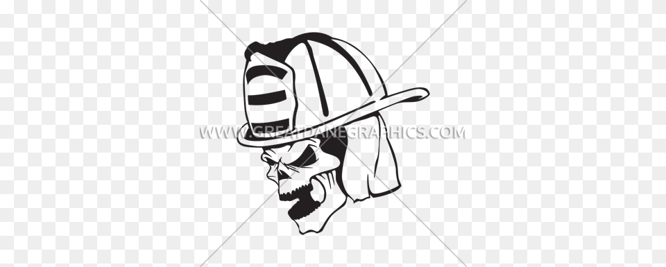 Firefighter Skull Production Ready Artwork For T Shirt Printing, People, Person, Bow, Weapon Png