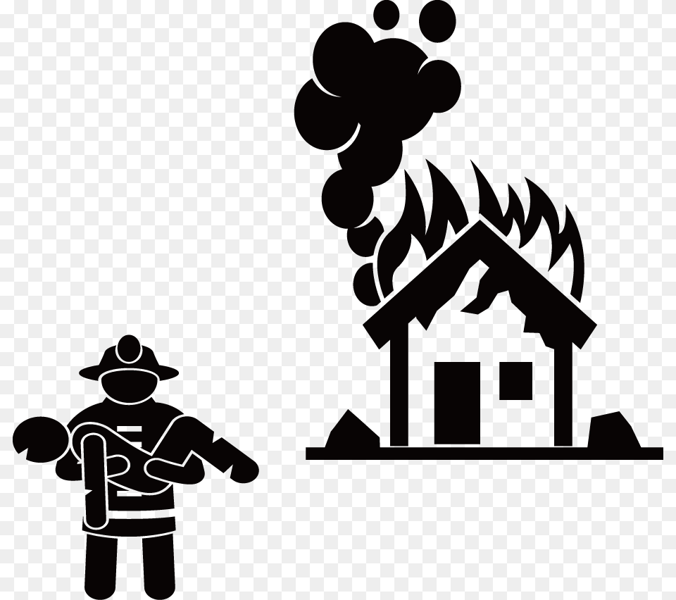 Firefighter Stick Figure Firefighting Fire House Icon, Stencil, Baby, Person, Clothing Png