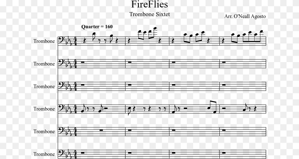 Fireflies Sheet Music Composed By Arr Document, Gray Free Png Download