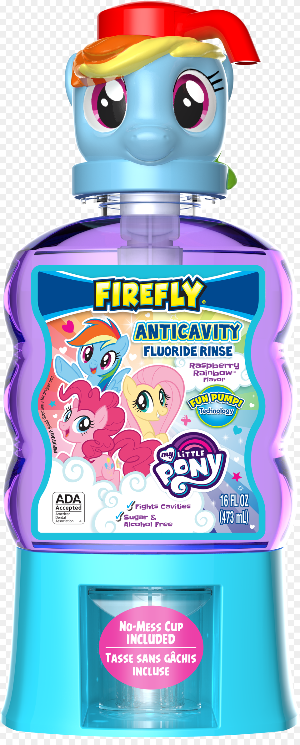 Firefly My Lil Pony Rinse Raspberry Rainbow Flav Firefly Star Wars Floss Picks 60 Count, Bottle, Cosmetics, Perfume Free Png