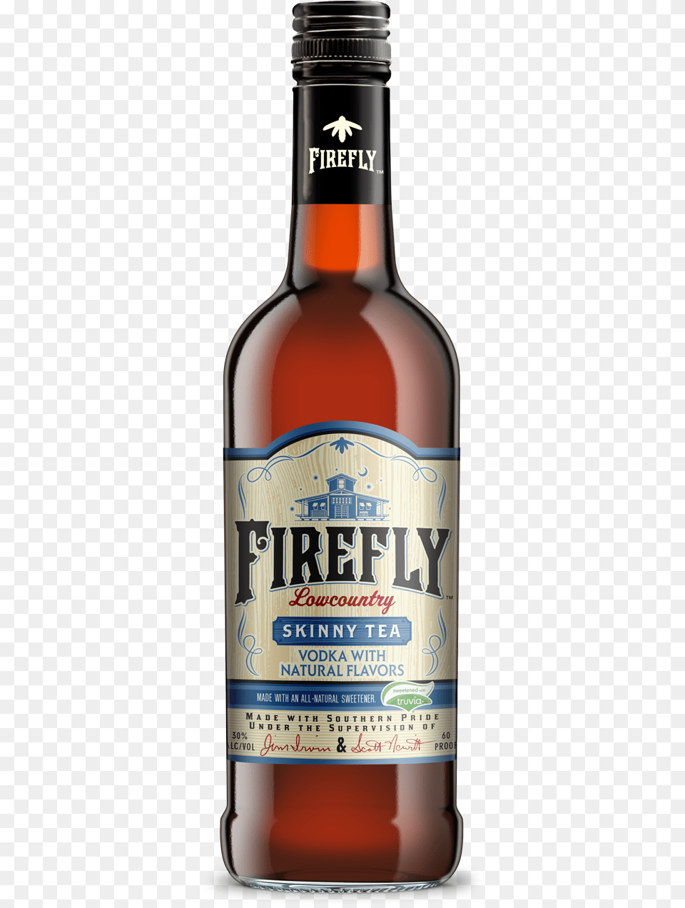 Firefly Skinny Tea Flavored Vodka Firefly Lowcountry Sweet Tea Vodka, Alcohol, Beer, Beer Bottle, Beverage Free Png