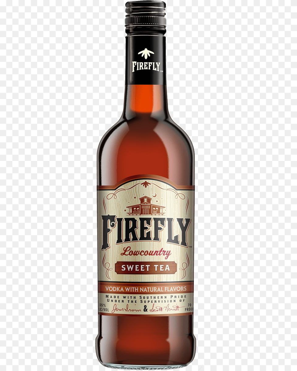 Firefly Spirits Sweet Tea Vodka Firefly Lowcountry Sweet Tea Vodka, Alcohol, Beer, Beer Bottle, Beverage Png Image