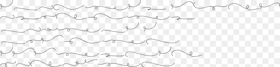 Firefly Swashes Line Art, Gray Free Png Download