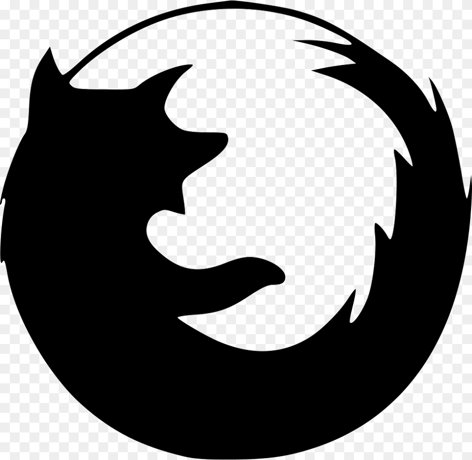 Firefox Alt Firefox Logo Black And White, Animal, Fish, Sea Life, Shark Free Transparent Png