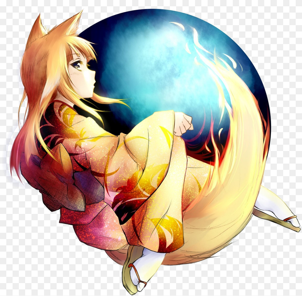 Firefox Drawing Red Tailed Google Chrome Anime Girl, Appliance, Cooler, Device, Electrical Device Free Png Download