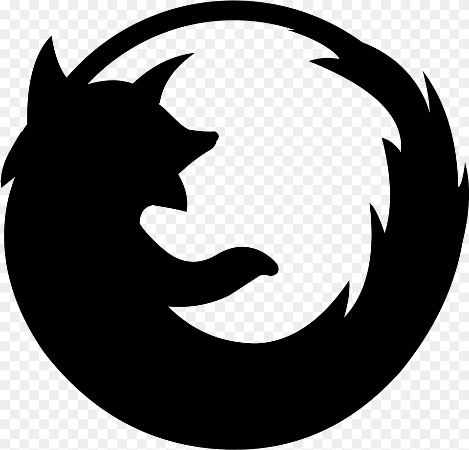 Firefox Icons Firefox Black And White Icon, Gray Free Transparent Png
