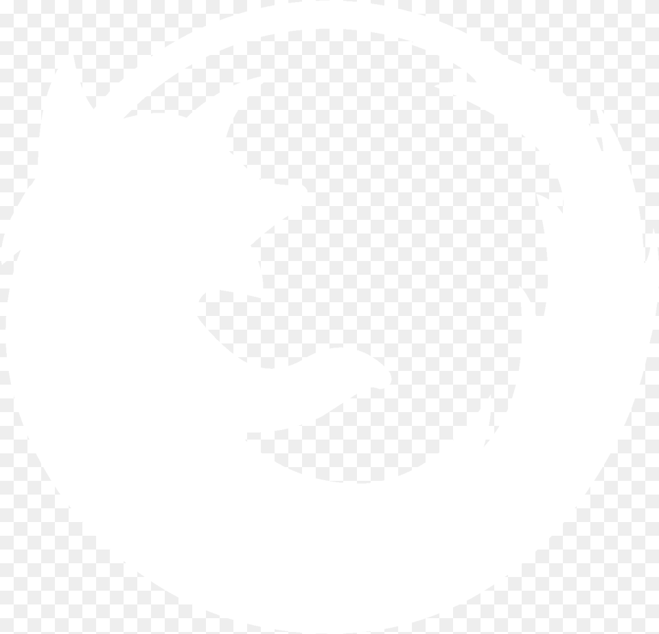 Firefox Logo White Clipart Download, Symbol, Stencil Free Png