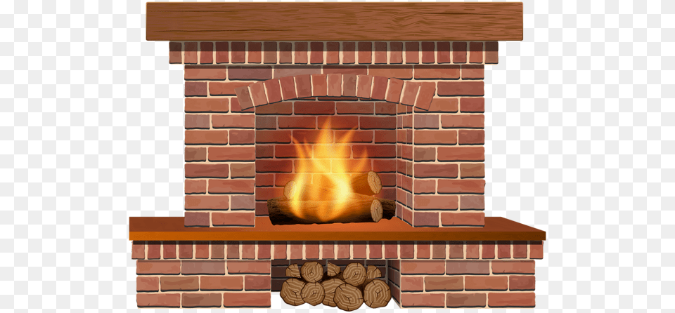 Fireplace, Brick, Hearth, Indoors Free Png