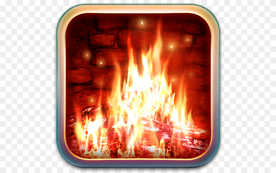 Fireplace 3d On The Mac App Store Fireplace, Fire, Flame, Indoors Free Png Download