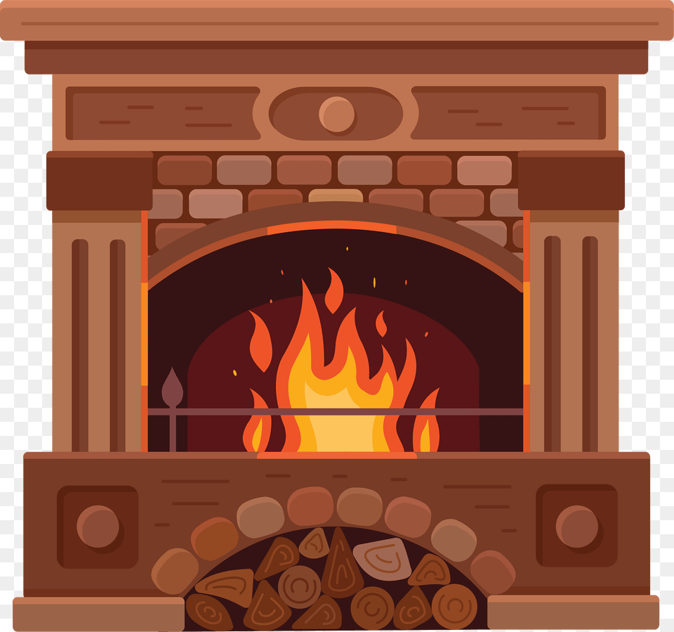 Fireplace Clipart, Hearth, Indoors Png Image