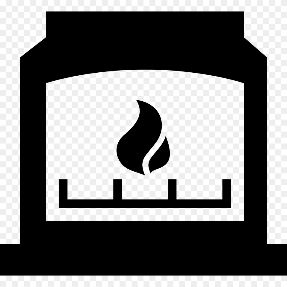 Fireplace Clipart Garden, Gray Free Png