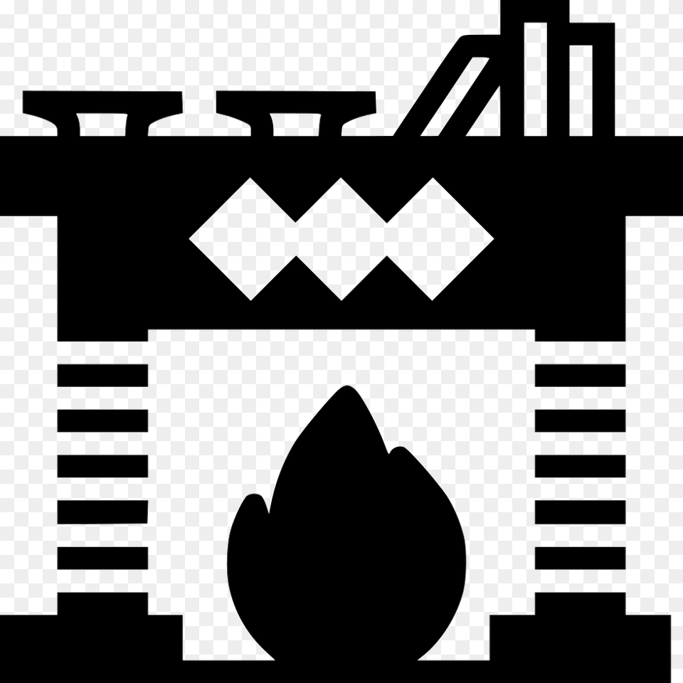 Fireplace Comments Fireplace, Stencil Free Png Download