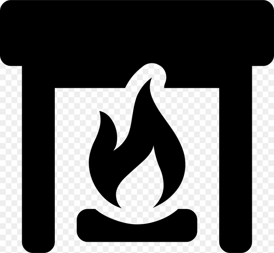 Fireplace Fireplace Symbol, Stencil, Smoke Pipe Free Transparent Png