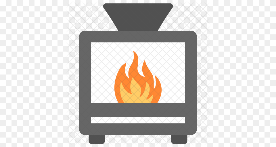 Fireplace Icon Of Flat Style Fire Screen, Indoors Free Transparent Png