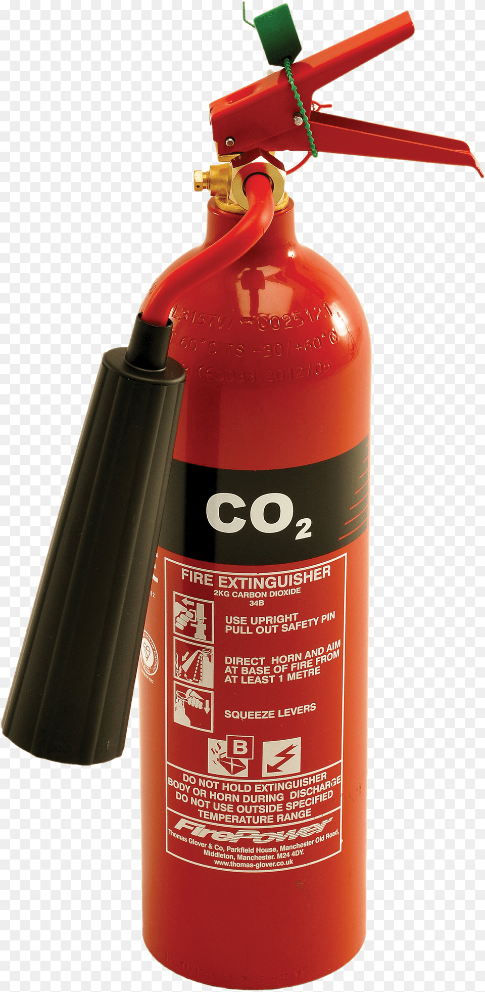Firepower 2kg Co2 Fire Extinguisher Fire Extinguisher Carbon Dioxide Co2, Cylinder Png Image