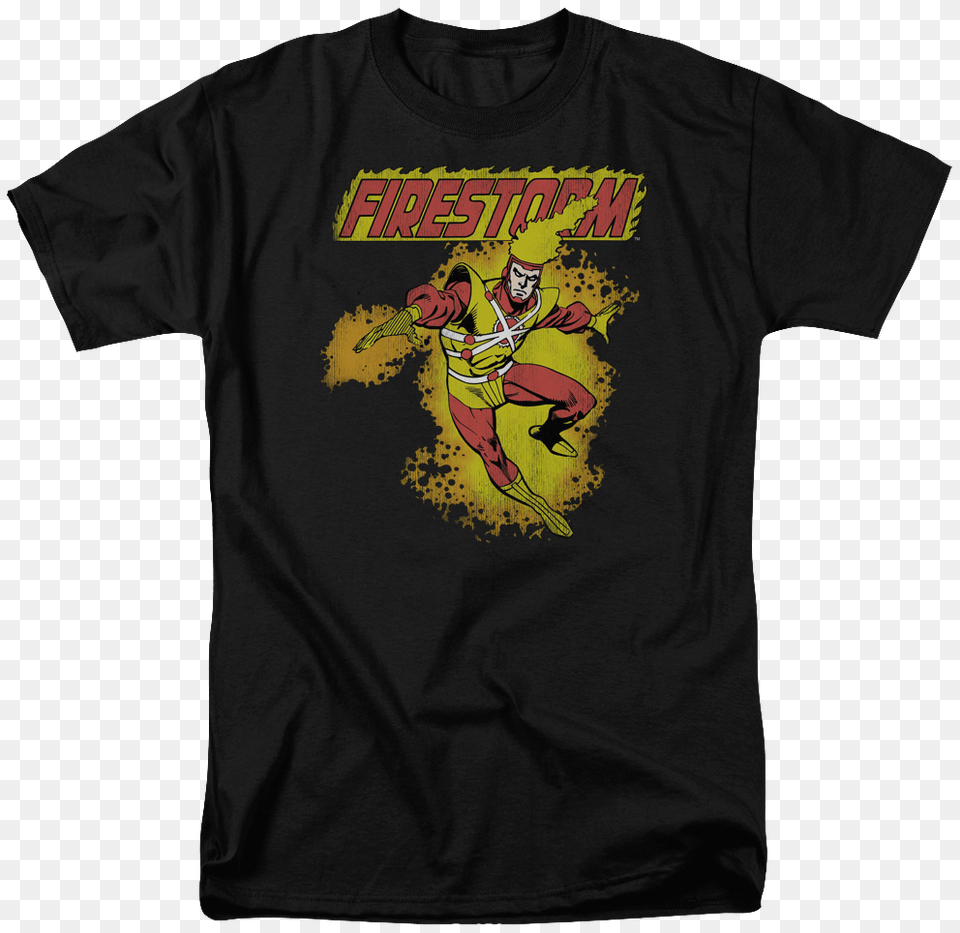 Firestorm Dc Comics T Shirt Firestorm Shirt, Clothing, T-shirt, Person Png