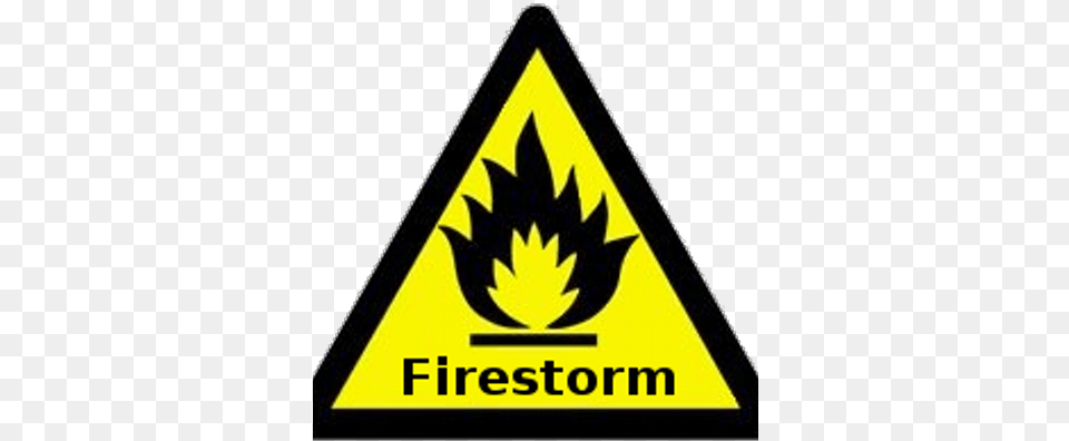 Firestorm Network Wycombenetwork Twitter Warning Signs Highly Flammable, Sign, Symbol, Logo, Road Sign Free Png Download