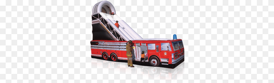 Firetruck, Helmet, Adult, Transportation, Person Free Png Download