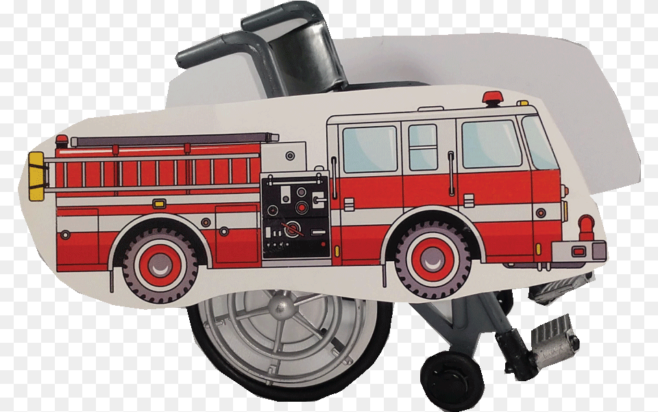 Firetruck Costume For Wheelchair, Machine, Wheel, Transportation, Vehicle Free Png Download