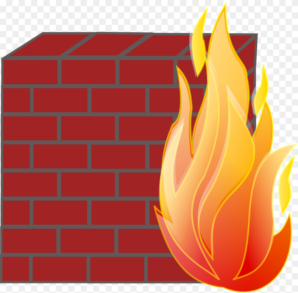 Firewall Clipart, Brick, Fire, Flame, Fireplace Png Image