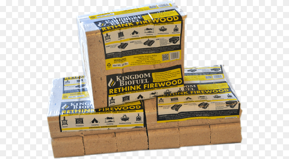 Firewood Bricks Made From Recycled Sawdust Box, Brick, Cardboard, Carton, Qr Code Free Png Download