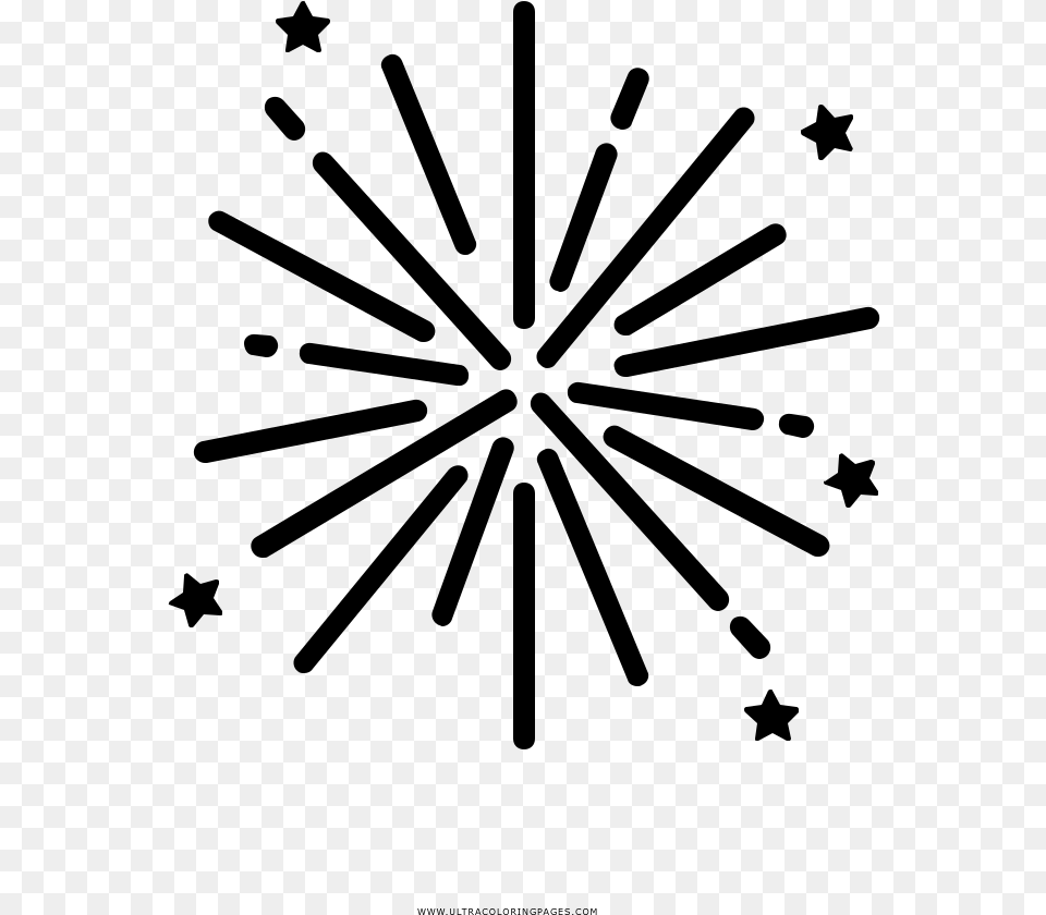 Firework Coloring, Gray Png Image