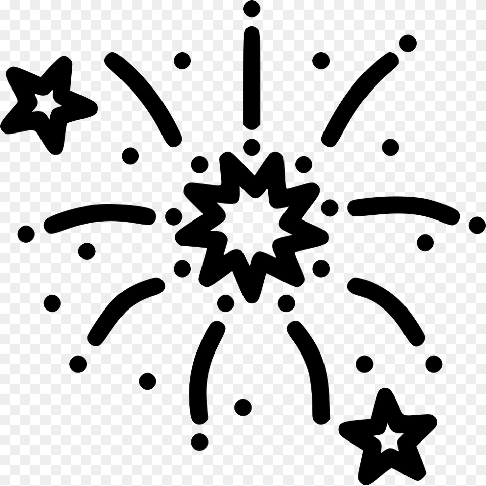 Fireworks Boom Bang Festival Celebration New Year Stars New Year Icon, Nature, Outdoors, Stencil, Snow Free Png Download