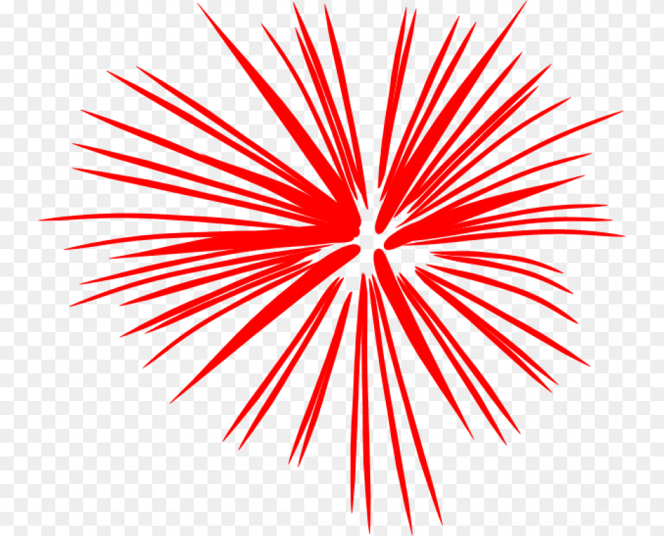 Fireworks Clipart Red Fireworks Transparent Background, Light, Plant Free Png Download