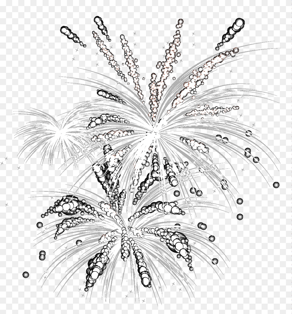 Fireworks Computer File Background Silver Firework, Chandelier, Lamp Free Png Download