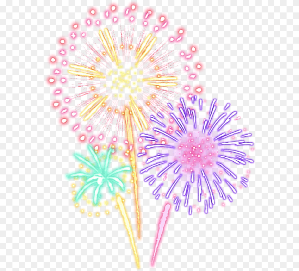 Fireworks Cute Starlight Neon Colorful Blingbling, Plant, Food, Sweets Free Png