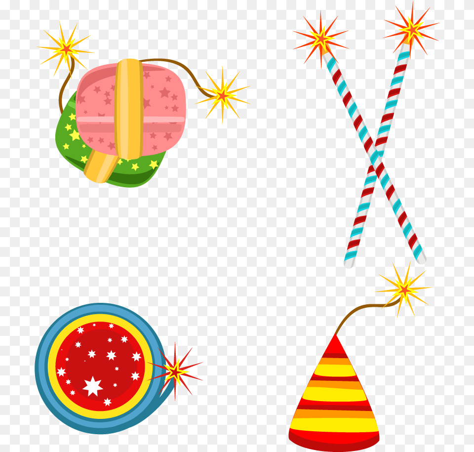 Fireworks Firecracker Festival Clipart Firecracker Vector, Food, Sweets, Clothing, Hat Free Transparent Png