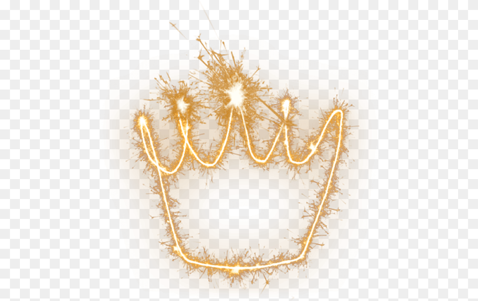 Fireworks Firecrackers Gold Yellow Neon Crown Embroidery, Lighting, Accessories, Ornament, Light Free Png Download