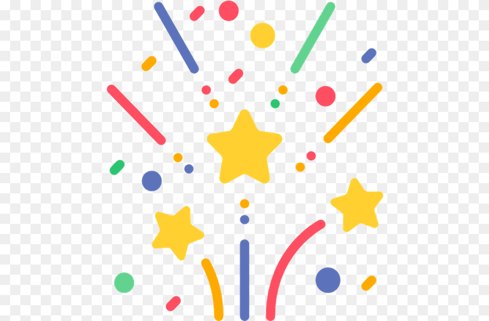 Fireworks Vector Icons Designed Dot, Confetti, Paper Free Png
