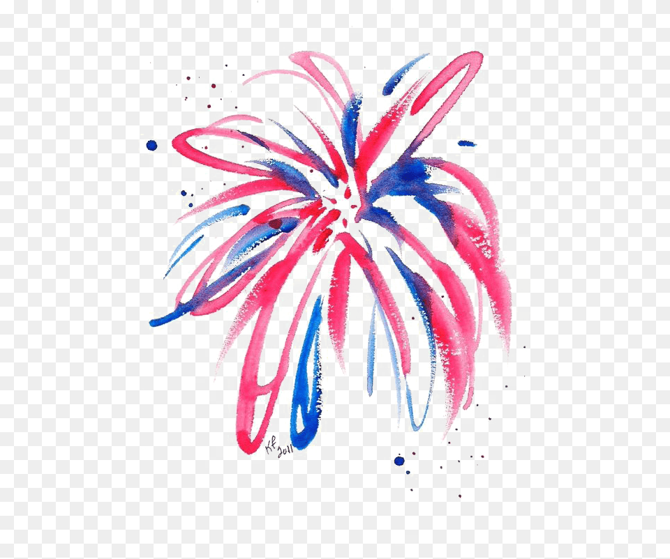 Fireworks Watercolor Painting Drawing Fireworks Drawing, Art, Floral Design, Graphics, Pattern Png Image