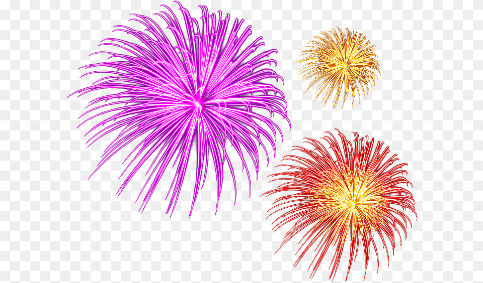 Fireworks With Fireworks Background Free Png Download