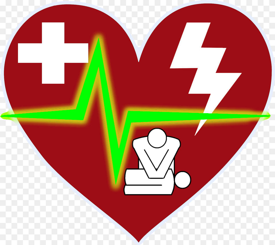 First Aid Cpr Aed Cpr Aed Training, First Aid, Logo, Light, Heart Free Transparent Png