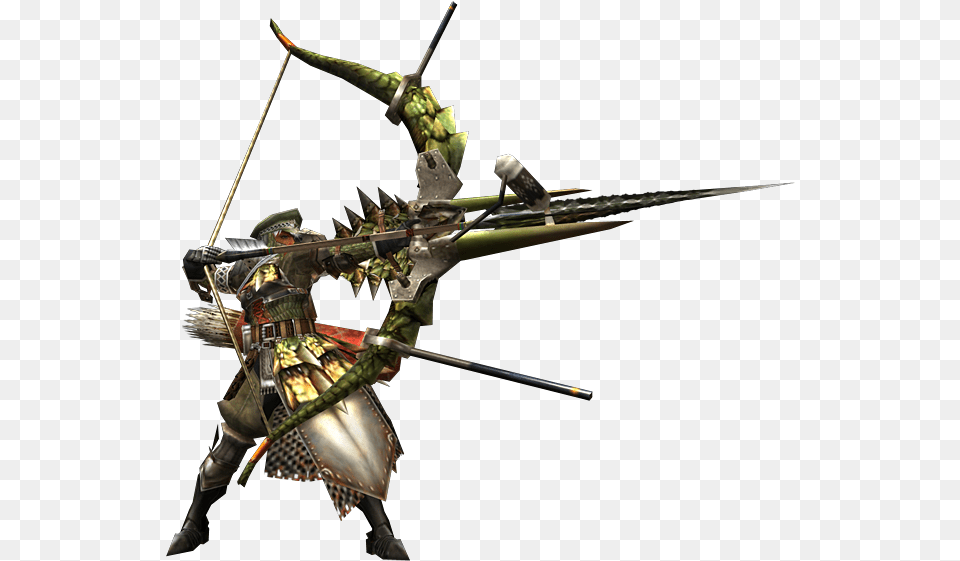 First Appear In Monster Hunter 2 Bow Still Manage Monster Hunter Dragon Piercer, Archer, Archery, Person, Sport Free Png Download