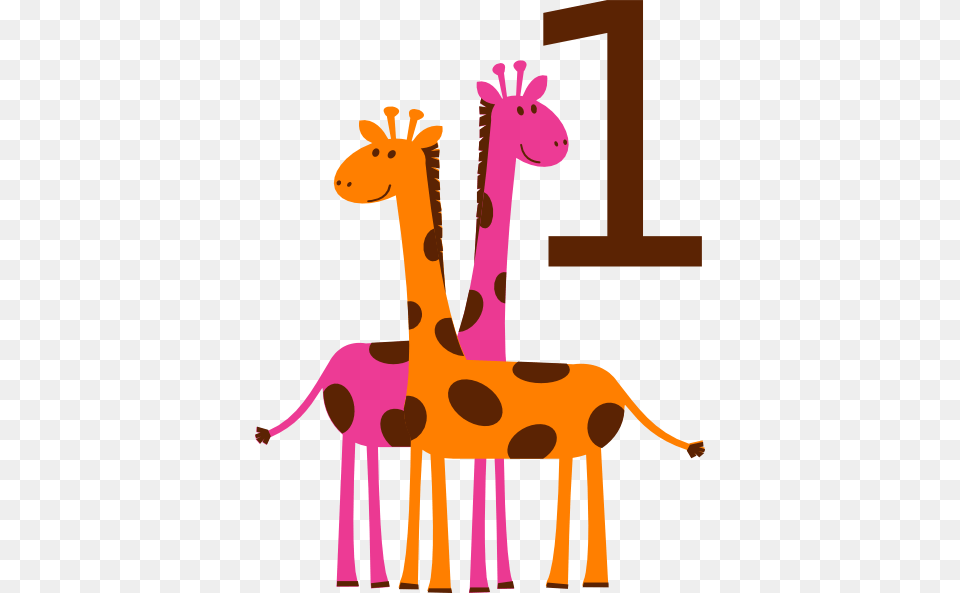 First Birthday Giraffes Clip Art, Animal, Giraffe, Mammal, Wildlife Free Png Download