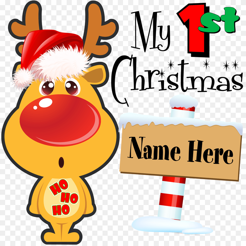 First Christmas Reindeer Tee Babys First Christmas Free Transparent Png
