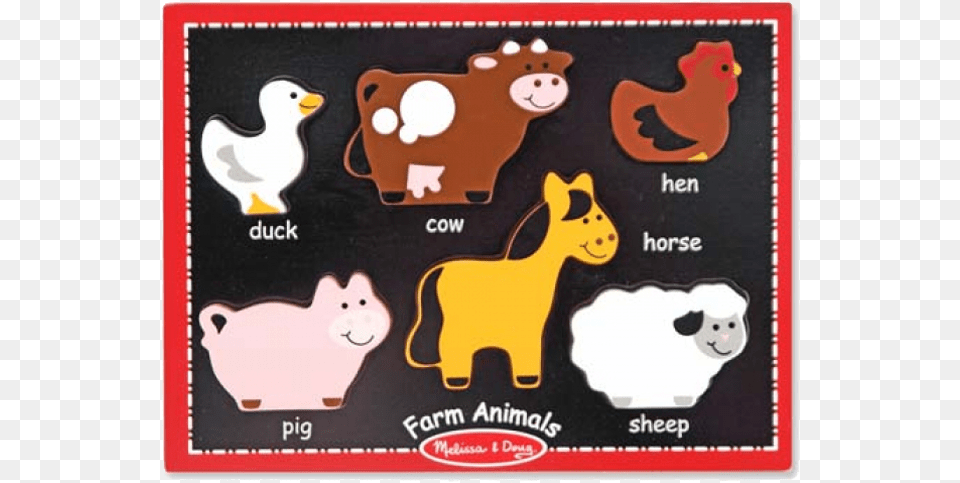 First Chunky Farm Animals Melissa And Doug Puzzle Chunky First Farm Animals, Animal, Bear, Mammal, Wildlife Png