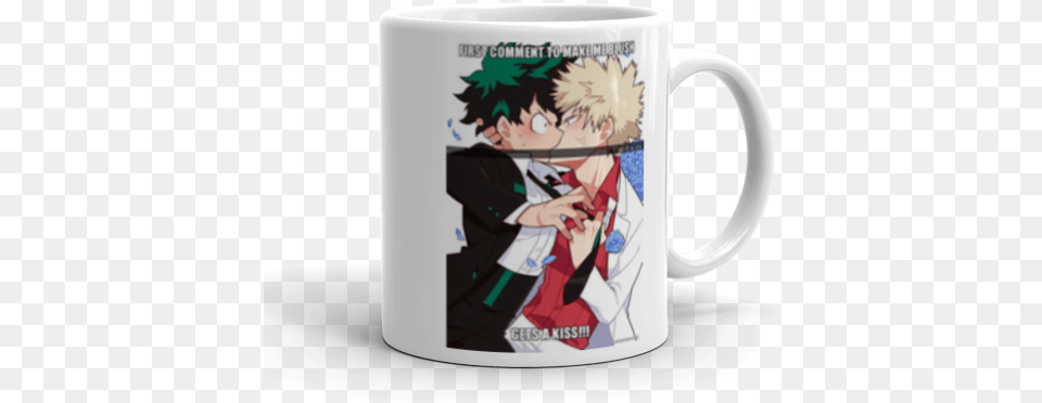 First Comment To Make Me Blush Gets A Kiss Mha Kiss Bakudeku Cosplay, Publication, Cup, Comics, Book Png Image