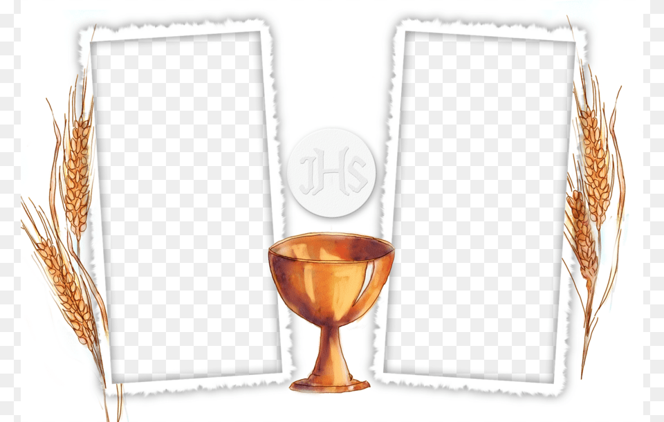 First Communion Clipart First Communion Eucharist Photomontage, Glass, Goblet, Blackboard, Food Free Transparent Png