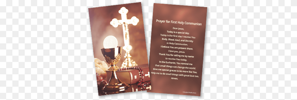First Communion Prayer Cards First Communion, Cross, Symbol, Advertisement, Poster Png Image