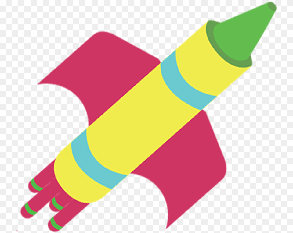 First Crayon Clipart First Crayon, Rocket, Weapon Free Png