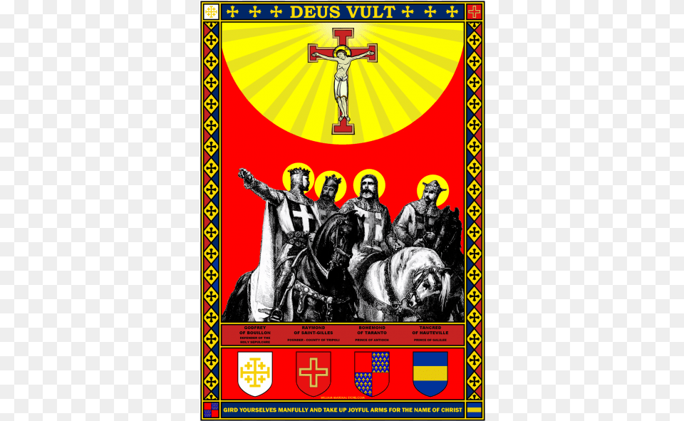 First Crusaders Poster Secondary Source Of The Crusades, Symbol, Cross, Adult, Person Free Png