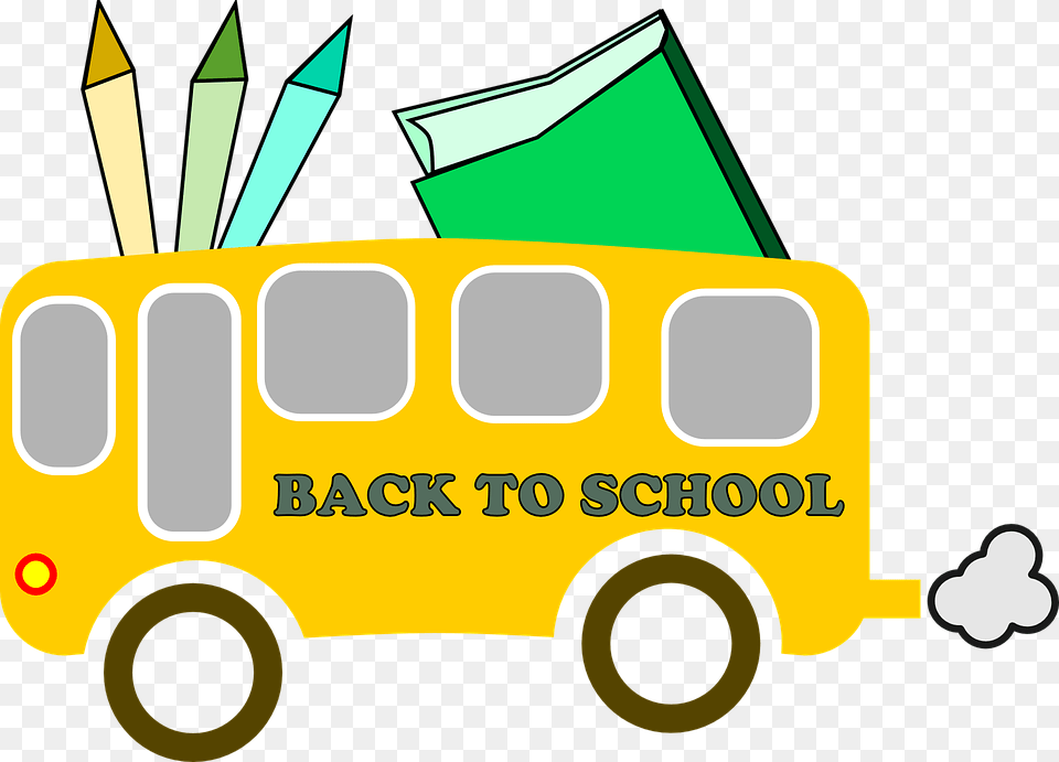 First Day Of School 814 Svg Library Background Back To School Clipart, Bus, Transportation, Vehicle, School Bus Png
