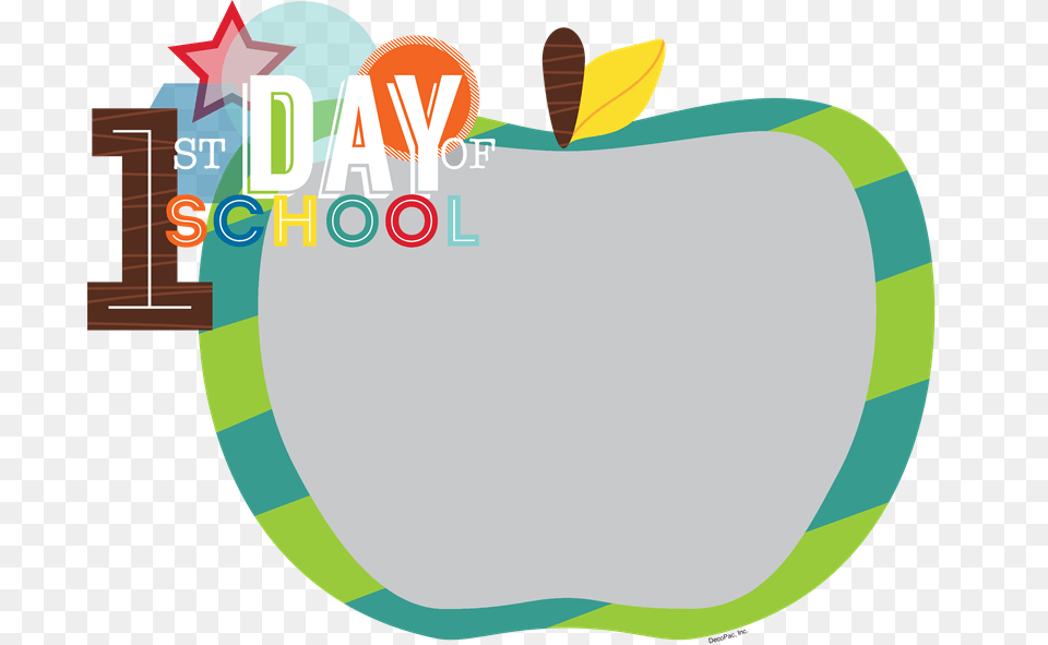 First Day Of School Blue, Apple, Food, Fruit, Plant Free Png Download