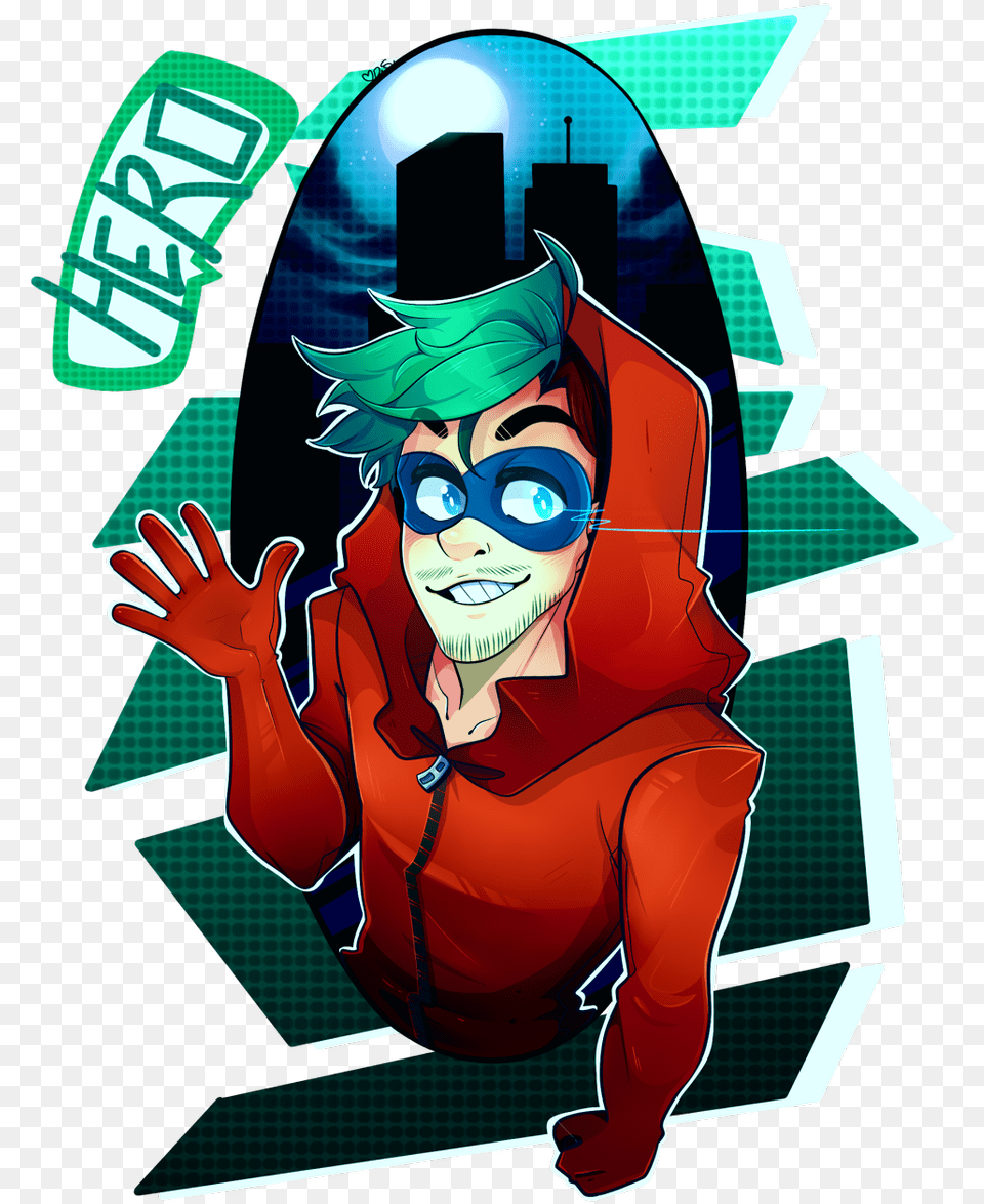 First Ever Jackaboy Man Fanart Completed For Jack Jacksepticeye Anti Fan Art, Person, Face, Head, Clothing Free Png Download