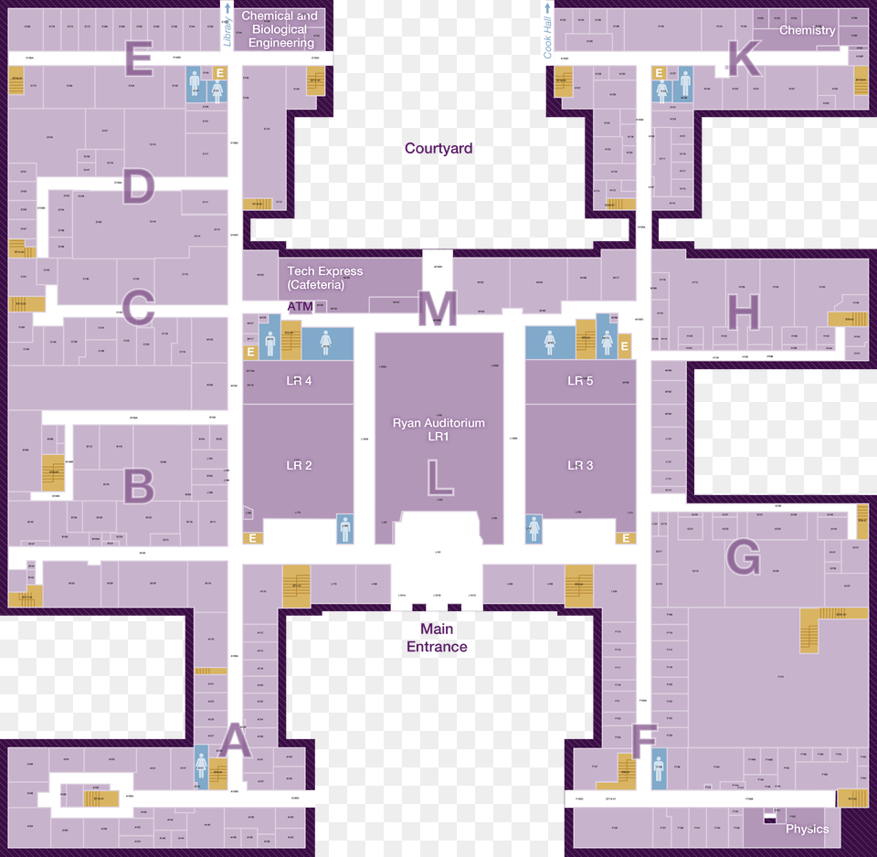 First Floor Of The Technological Institute Building Northwestern Tech Building, Diagram, Floor Plan Free Transparent Png